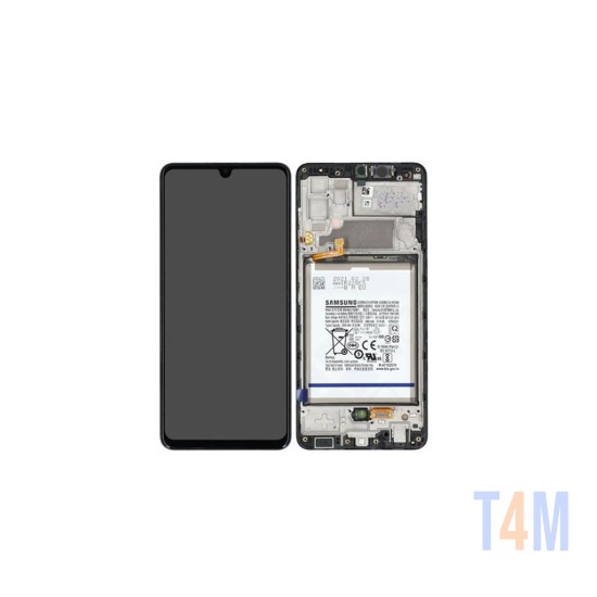 TOUCH+DISPLAY CON FRAME Y BATERÍA SAMSUNG GALAXY A32 4G 2021/A325 6.4" SERVICE PACK NEGRO